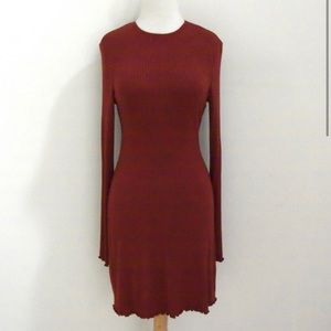 Reformation knit long sleeve mini dress